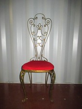 ANTIQUE HAMMERED WROUGHT IRON CHAIR-YEAR 50-BY PIER LUIGI COLLI-ITALY-N°8