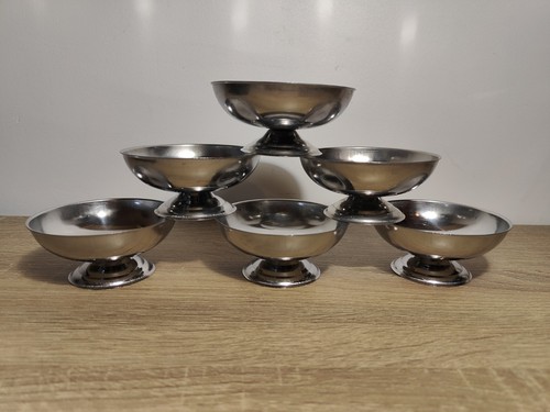 Lot coupelles inox sur pied - sur,