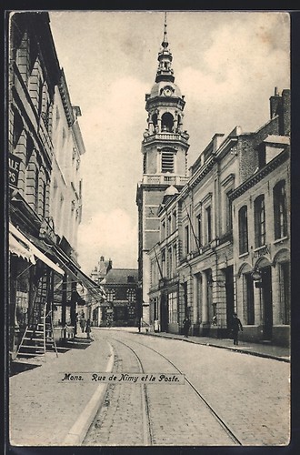 Cpa mons rue nimy et - mons,,