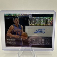 2025 Prizm Black Sensational Signatures Mojo 7/25 Jeremy Lin Rare Auto Grade