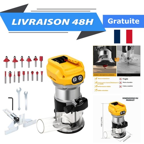 Défonceuse sans fil 18v - défonceuse, 20v