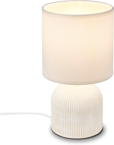 Lampe table tissu - , blanc