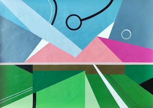 Peinture abstraite paysage - peinture,
