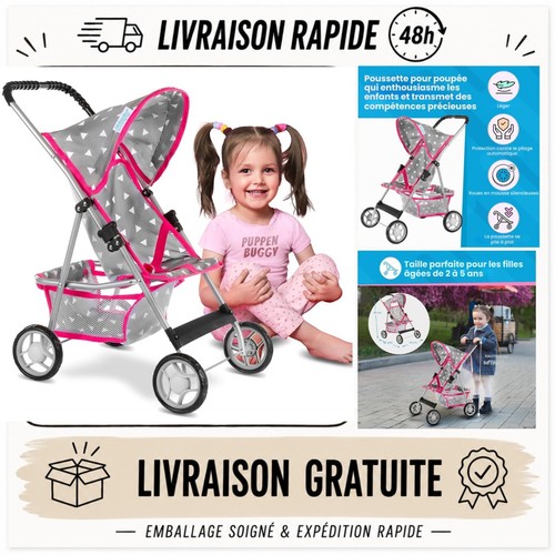 Kinderplay poussette poupée - poussette,