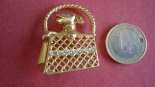 BROCHE / TECKEL / METAL DORE +
