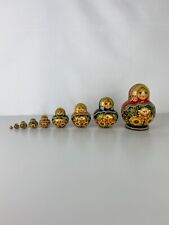Sublime Poupée Russes, Gigogne, 9 pièces, Peinte à la Main, Signé M.B. 2002 
