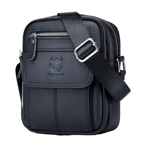 Sacoche cuir véritable - en,