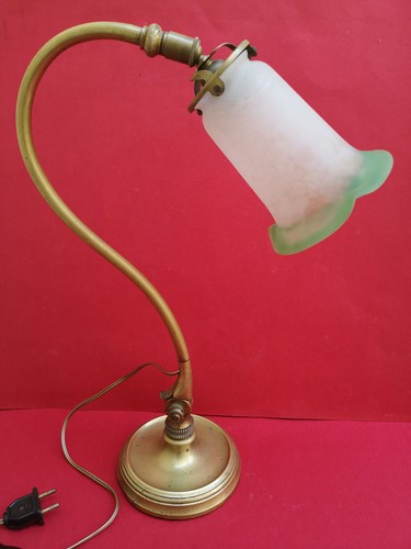 Lampe pâte verre signée - lampe,