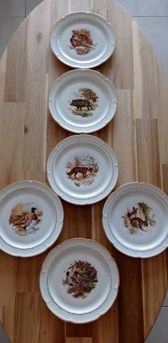 Assiettes porcelaine de - 6, en