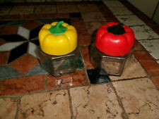 LOT DE 2 POTS EN VERRE A