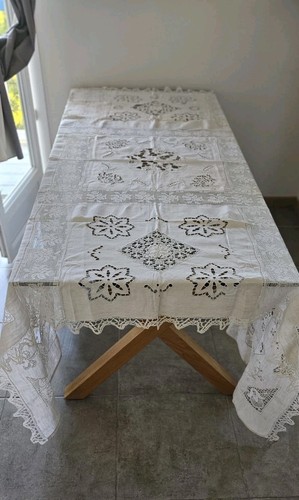 Nappe ancienne dentelles - nappe,