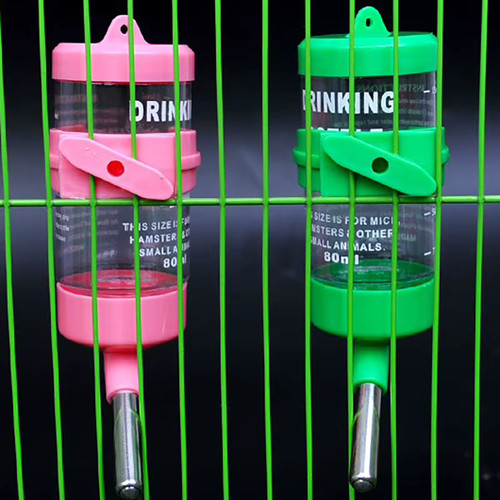 Plastic hamster water bottle - hamster,