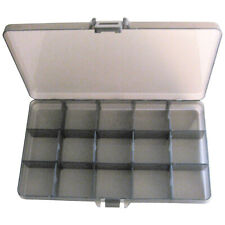 BOITE CASIER DE RANGEMENT DE 15 COMPARTIMENTS 17X10X2cm GRISE NEUVE