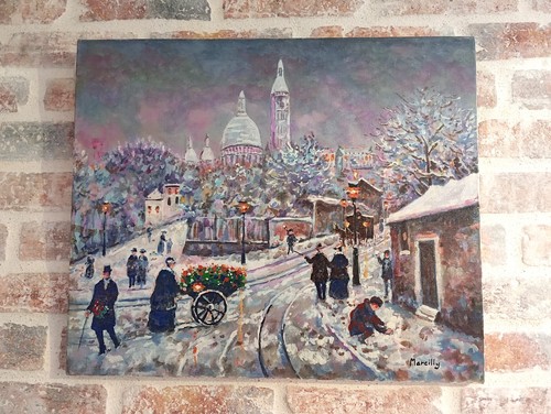 Tableau huile sur toile - sur,