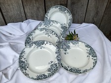 5 assiettes anciennes terre de