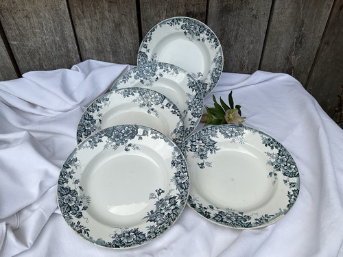 Assiettes anciennes terre de - 5,