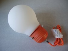 Suspension luminaire baladeuse ampoule verre opaline et métal de 24 cm