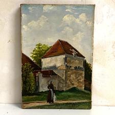 Petit Tableau Ancien HST - La