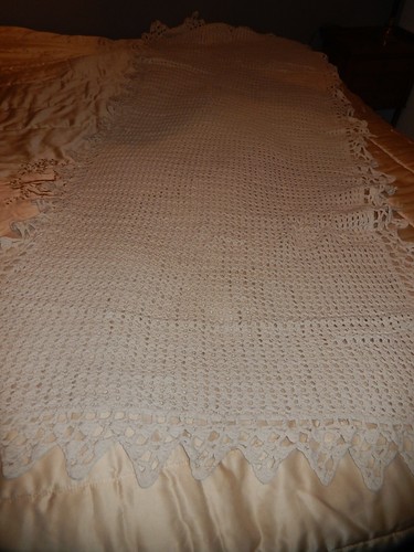 Ancien couvre matelas crochet - ancien,