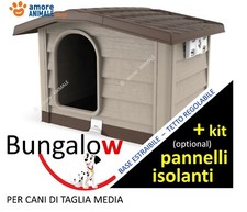 Niche pour Chien De Couper Moyenne Résine Bungalow Beige/Vert - CM 89x75x62