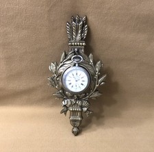 old bronze wall pocket watch holder Louis XVI style late 19th century 21.5cm