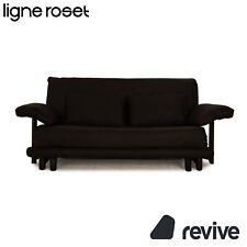 Ligne Roset Multy Tissu Canapé Trois Places Noir Sofa Canapé Lit Inclus.