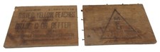 Two Wooden Boards One Fishing Box Ration Boxes US WW2 USA