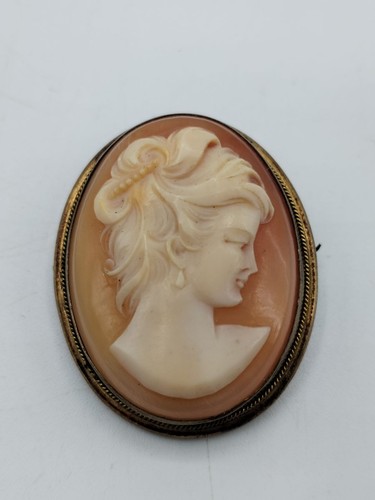 Broche pendentif camée ancien