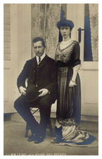 Albert Ier, roi des Belges, et la reine Élisabeth, Tirage vintage, ca.1910 Alber
