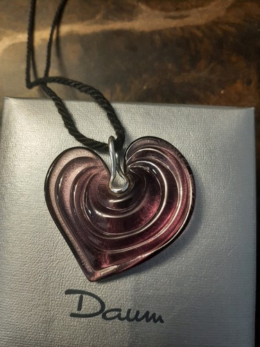 Pendentif coeur cristal daum - coeur,