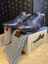Stefano Bemer Museum Steel  Driving  Oxford Sz Us 11.5 EU 45 Wood Box Shoe Bags