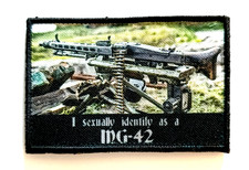 Patch MORALE 5x8cm "SEXUALLY MG-42" Broderie PRINT Design Fun Militaire