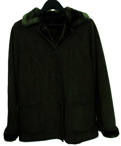 Manteau vert bouteille peau - vert,