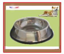 Gamelle pour Chien Chat en acier Remplissage Eau Nourriture Grand Format 16x22cm