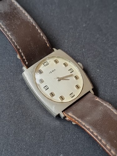 Vintage montre yema acier - montre,