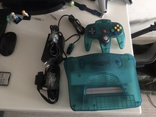 Console Nintendo 64 N64 Bleu Vert Translucide