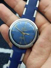 Vintage Atlantic Worldmaster Original Blue Watch 21 Jewels Mechanical Manual