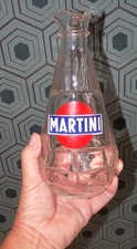 OLD ADVERTISING CARAFE APERITIF MARTINI GLASS BAR BISTRO PITCHER