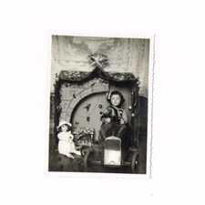 ANTIQUE CHRISTMAS DOLL PEDAL CAR PHOTO