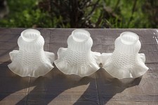 3 abat-jours tulipes verre Art