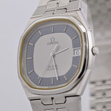 *Exc+5* Vintage OMEGA De Ville Cal.1332 Quartz Push Crown Octagon Gray Dial Mens