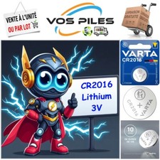 Pile bouton Varta CR2016 DL2016 BR2016 ECR2016 EL2016 87 mAh Lithium 3V Blister