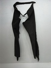 NOS Gray Show Chaps With Fringe Adjustable Waist 36” N-22