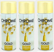 3 Bombes Peinture Chrome Or Doré Effet Miroir Gold Aérosol Spray 200 ml