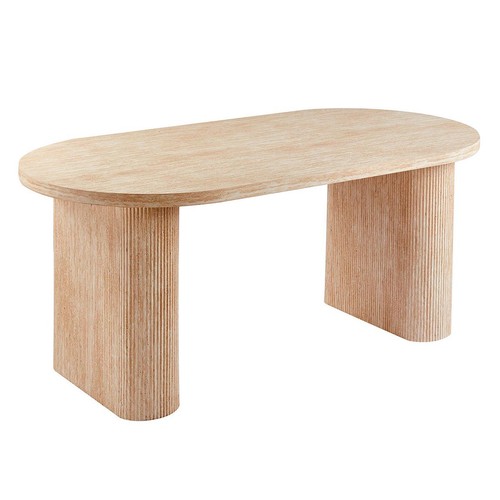 Table ovale effet - table, travertin