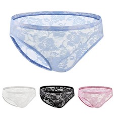 Slip homme dentelle fleurie