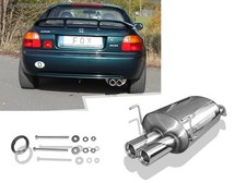 Fox Silencieux Sport Honda CRX 3 Del Sol Année 91-98 2x76 Rond Avec Abs.