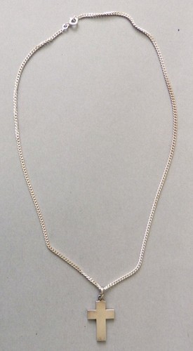 Collier croix pendentif - , argent