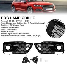 Grilles de phares antibrouillard avant en nid d'abeille Pour Audi Q5 SQ5 18-2020