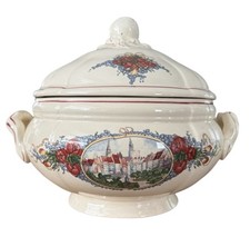 Sarreguemines  Obernai  1950’s FRANCE RARE LARGE SOUP SERVING TURREN WITH LID 